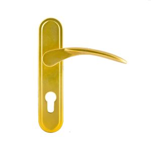 Ручка дверная на планке 109-62 мм (золото) нора
