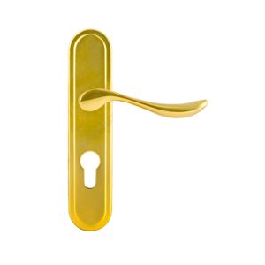 Ручка дверная на планке 124-55 мм (золото) нора