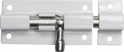 Шп-60 бц, для окон и мебели, 60 мм, цвет белый/цинк, накладная задвижка (37751-60)