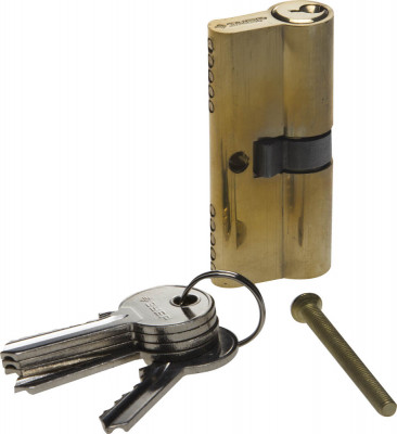 ЗУБР 70 мм, цвет латунь, 5-pin, тип ключ-ключ, цилиндровый механизм (52101-70-1)
