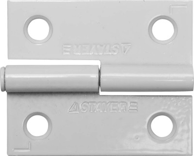 Stayer 50x43x1.8 мм, разъемная, левая, цвет белый, карточная петля (37613-50-2l)