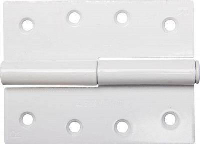 Stayer 100 x 75 x 3.0 мм, разъемная, правая, цвет белый, карточная петля (37613-100-2r)