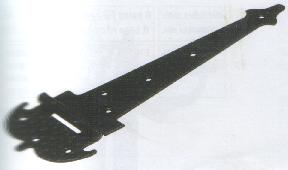 Петля-стрела накладная черная amig /554-150х2/арт.6417