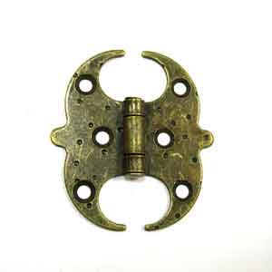 Петля накладная фигурная бронзовый антик amig /553-60х60х1,5а /арт.19180