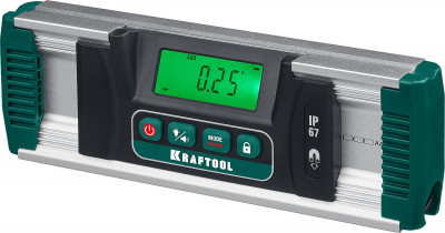 Kraftool extrem, 0 - 360°, точность 0.05°, hold, ip67, электронный уровень-уклономер (34686)