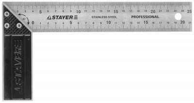 Stayer 250 мм, столярный угольник, professional (3431-25)