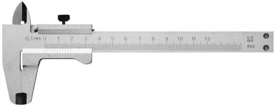 Тип 1, 125 мм, металлический штангенциркуль (3445-125)