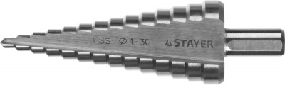Stayer 4-30 мм, 14 ступеней, сталь hss, ступенчатое сверло (29660-4-30-14)