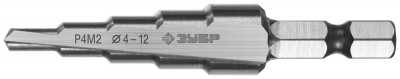 ЗУБР 4-12 мм, 5 ступеней, сталь р4м2, ступенчатое сверло (29665-4-12-5)