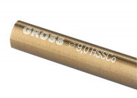 Сверло спиральное по металлу, 9,0 мм, hss-co// gross