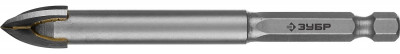 ЗУБР 12 мм, 4х кромка, hex 1/4, сверло по стеклу и кафелю, профессионал (29845-12)