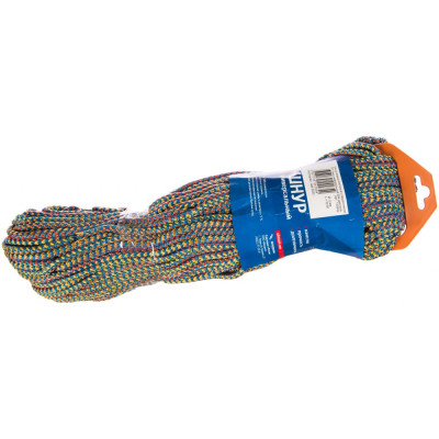 Tech-krep шнур вязаный пп 5 мм с серд., универс., цветной, 50 м 139942