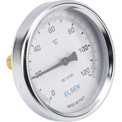 Elsen термометр биметаллический 80 1/2 в осевой шток-50 мм d штока 9 мм et80.12