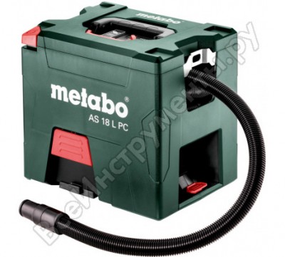 Metabo аккумуляторный пылесос as 18 l pc без акк и ЗУ 602021850