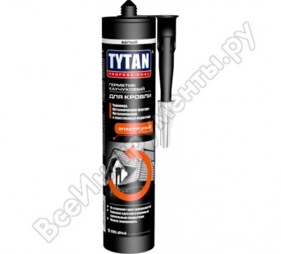 Tytan professional герметик каучуковый для кровли, белый 310мл 99468