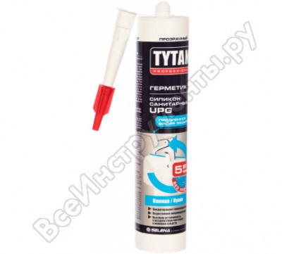 Tytan professional силикон надёжность и комфорт санитарный upg, бесцветный 310мл 26876