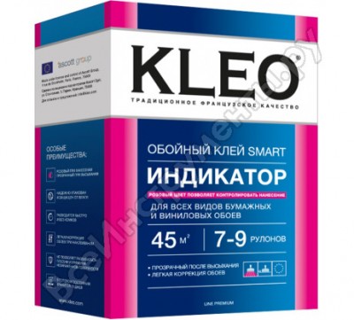 Сыпучий клей для бумажных и виниловых обоев KLEO 7-9 040 INDICATOR