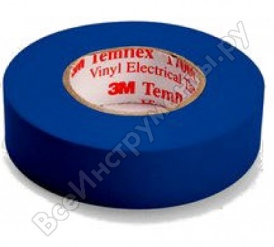 3М temflex 1300, синяя, универсальная изоляционная лента, 15мм х 10м х 0,13мм 7000062614