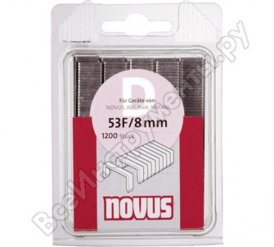 Novus скобы плоские 1200 шт. для степлера,1,25x11,3x8 мм ; 53f/8 042-0375