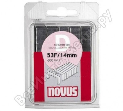Novus скобы плоские 600 шт. для степлера,1,25x11,3x14мм ; 53f/14 042-0378