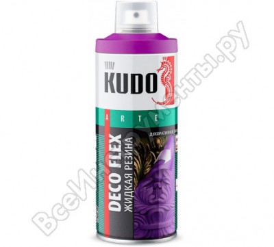 Kudo краска для декоративных работ deco flex жидкая резина красная 11600293