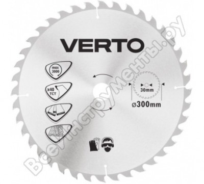 Verto диск отрезной 300x30 мм 40 зубьев 61h136