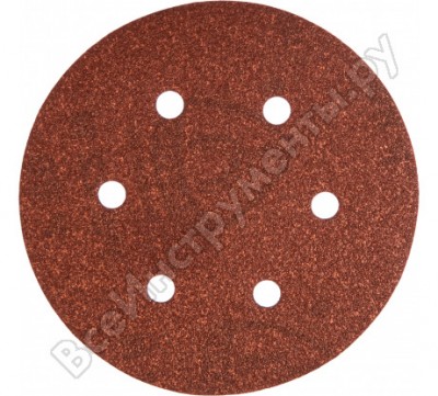 Klingspor шлиф-круг на липучке для обработки древесины/металла с отверстиями ф150мм р80; 6 отв 86635