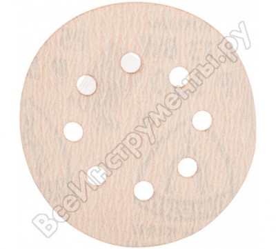 Klingspor шлиф-круг на липучке для обработки красок, лаков, шпаклевок с отверстиями ф125; р150; 8 отверстий 307101