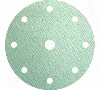 Klingspor шлиф-круг на липучке для обработки красок, лаков, шпаклевок с отверстиями ф150; р400; 8 отверстий 301215