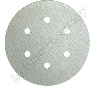 Klingspor шлиф-круг на липучке для обработки красок, лаков и шпаклевок с отверстиями ф150мм; р180; 6 отверстий 146948