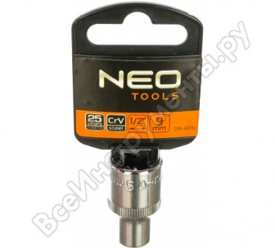 Neo головка сменная 6-гранная 1/2 9 мм 08-409