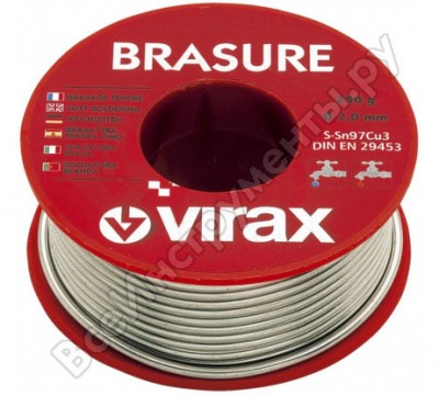 Virax припой мягкий на катушке 2мм, 250 гр 528346
