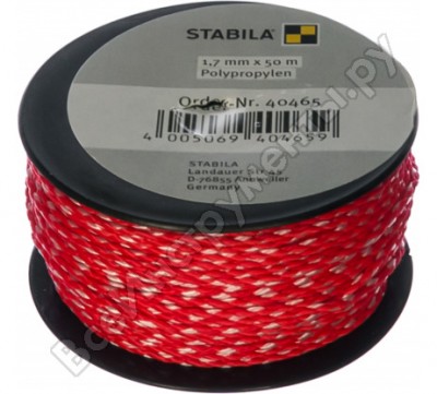 Stabila шнур для каменщика красно-белый 1,7 мм х 50 м полипропилен 40465