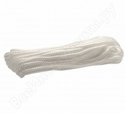Tech-krep шнур вязаный пп 3 мм с серд., универс., белый, 20 м 139920