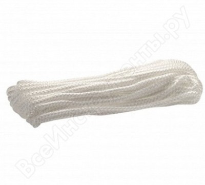 Tech-krep шнур вязаный пп 4 мм с серд., универс., белый, 20 м 140326