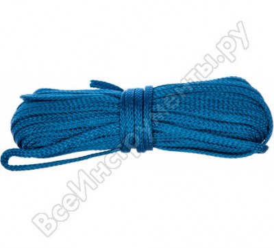 Шпагат шнур полипр синий без сердечника d 4мм 20 м на европодвесе 61012755
