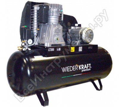 Wiederkraft компрессор стационарный воздушный 200л 606л/мин wdk-92060