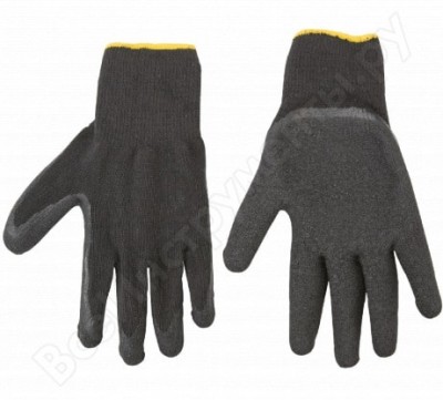 Topex перчатки рабочие, х/б, сторона ладони с латексным покрытием, размер 10 83s213
