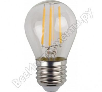 Эра лампа светодиодная f-LED p45-7w-827-e27 филамент, шар,тепл б0027948