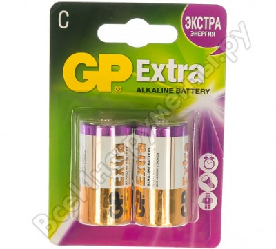 Алкалиновые батарейки GP Extra Alkaline 14AXNEW-2CR2