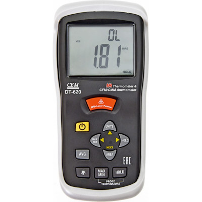 Измеритель скорости воздуха и температуры СЕМ DT-620 480526