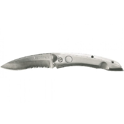 Topex нож универсальный, лезвие 80 мм, пружинный 98z110