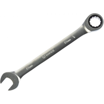 Topex комбинированный ключ с трещоткой, храповой механизм 48 зубцов, сталь crv 35d746