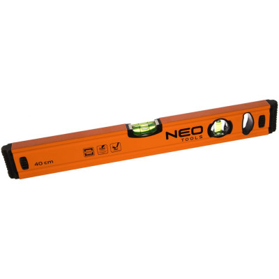 Neo tools уровень алюминиевый 40 см, 2 глазка 71-061
