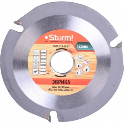 Sturm диск пильный 9020-125-22-3t