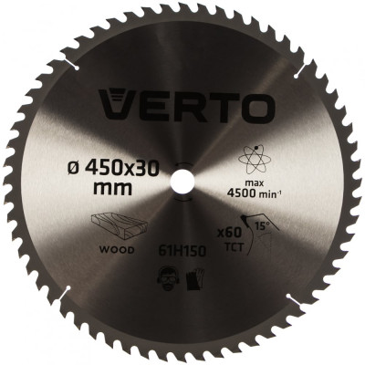 Verto диск отрезной 450x30 мм 60 зубьев 61h150