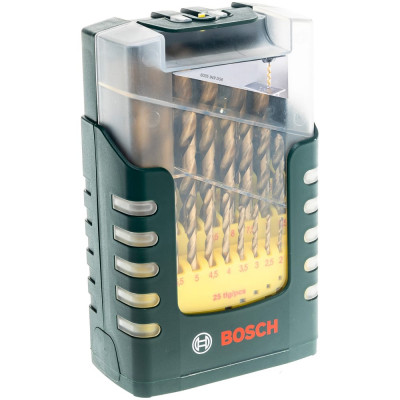 Bosch акц набор сверл hss-tin, 25 шт 2607017154