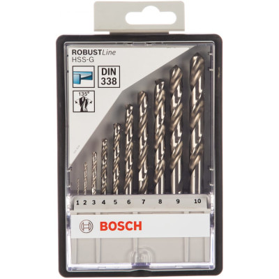 Набор сверл по металлу Bosch Robust Line 2607010535