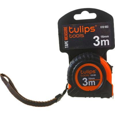 Tulips tools рулетка с фиксатором 3 м/16 мм ii10-003
