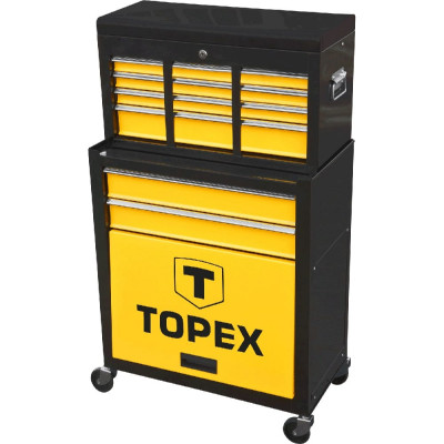 Topex тележка для инструмента, 2 выдвижные ящика, полка 79r500